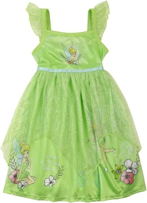 Disney Tinkerbell Girl's Green Shimmery Tulle Fantasy Nightgown, Gown -Disney Sales Store 005155b1 2252 530e ae91 7dd56d146f28 42960.1694696137