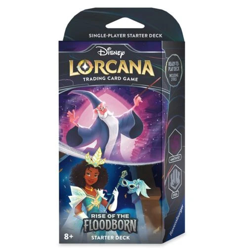 Disney Lorcana Trading Card Game By Ravensburger – Rise Of The Floodborn – Starter Deck – Merlin And Tiana -Disney Sales Store 1611057960078 1