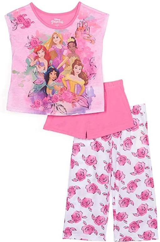 Disney Princess Princess Toddler Girl's Pink Floral Rose 3-Piece Satin Pajama Set, Size 3T -Disney Sales Store 22ba5b1e ff01 544c 8d0d 10ddcafd11d8 70823 49756.1635959010