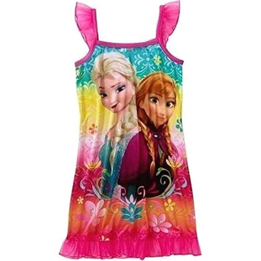 Disney Frozen Elsa And Anna Girl's Pink Flutter Sleeve Nightgown, Size 7/8 -Disney Sales Store 259b5e5f 7729 5550 bed4 5b84e1f7a527 03738 29171.1623864900