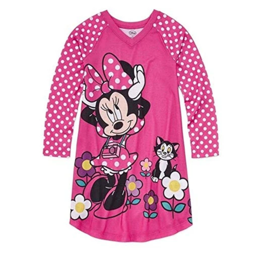 Minnie And Figaro Pink Polka Dot Floral Jersey Nightgown, Nightshirt, Size 7/8 -Disney Sales Store 32a3f4e2 8278 590a 979b dbf4f0e7288c 30409.1591983201