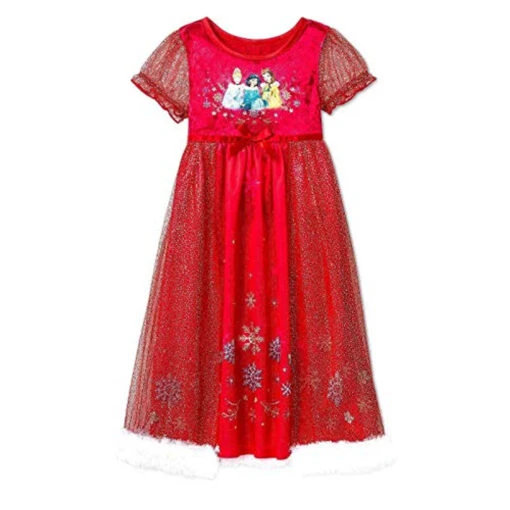 Disney Princess Princess Christmas Holiday Red Satin, Tulle Snowflake Nightgown -Disney Sales Store 6699bfe6 2de7 5547 81e1 77d46463f091 72026 33421.1623861966