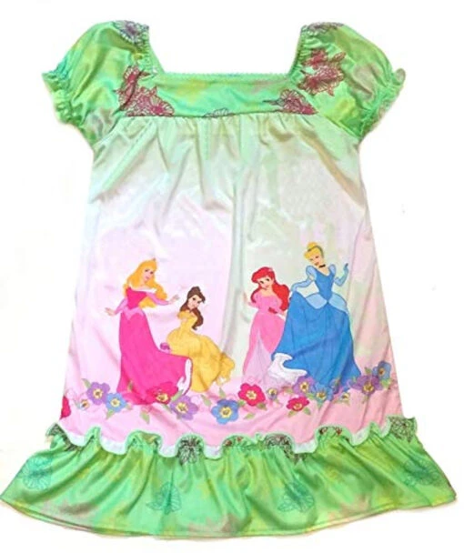 Disney Princess Disney Girl's Princess Green Floral Nightgown, Gown, Size 5 -Disney Sales Store a3f12348 bdee 56d2 a8a1 baec7af8890e 44884.1566523259