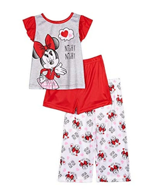 Minnie Night Night Kisses Toddler Girl's 3-Piece Pajama Shorts, Pants Set -Disney Sales Store bc430a1a 3e9f 5196 8728 71167f389d53 71358.1595261179