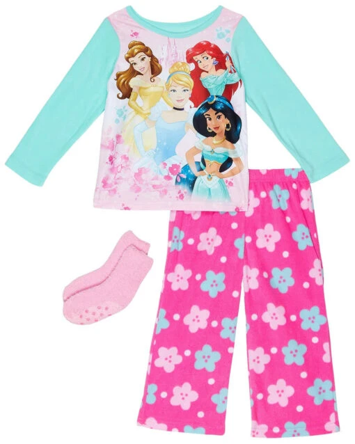 Disney Princess Girls Character Fleece Pajama And Sock Set -Disney Sales Store c7267dd4 cce5 5844 85e7 976f250aca2c 69555 75238.1686240225