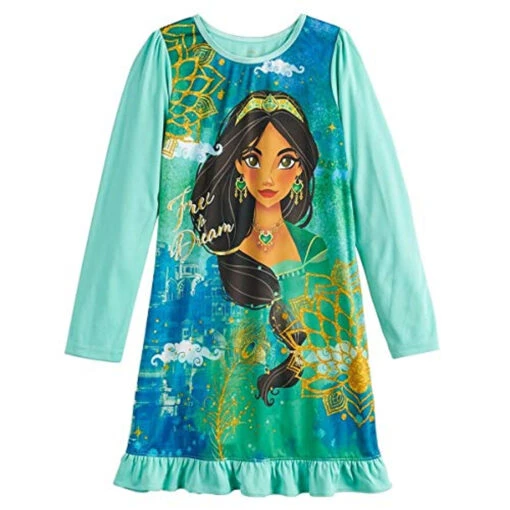 Disney Princess Girl's Mint Green Aladdin Jasmine 'Free To Dream' Nightgown, Nightshirt -Disney Sales Store d74844e5 1640 53aa ad88 158d24839b16 35721.1591903171