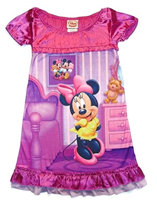 Disney Minnie's Room Purple Satin And Jersey Short Sleeve Nightgown, Gown, Size 2/3 -Disney Sales Store f93e9143 04fe 5c95 b7f0 45df65527109 68802.1567796822